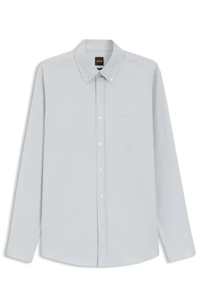 Boss Rickert_M Button Down Oxford Shirt - Grey - M