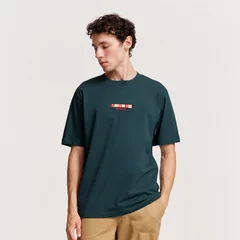 Parlez Bloc T-Shirt - Petrol Blue - L