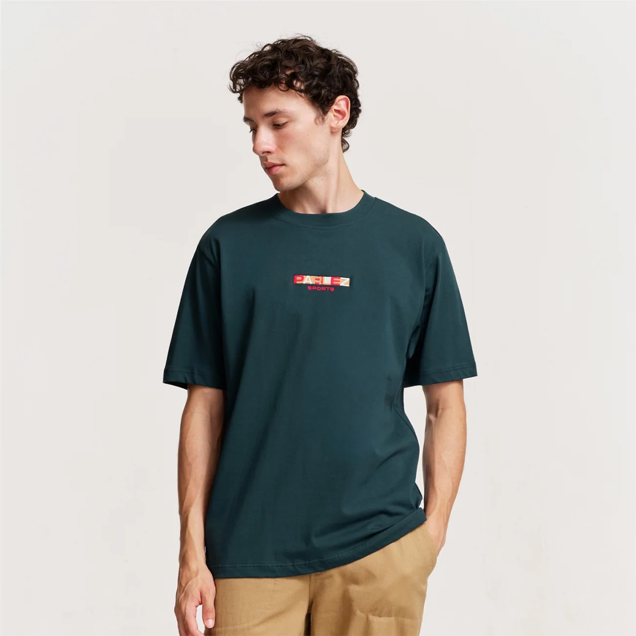 Parlez Bloc T-Shirt - Petrol Blue - L