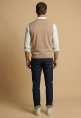 Fynch Hatton Slipover Superfine Sweater - Beige - XL