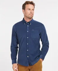 Barbour Ramsey Tailored Cord Shirt - Blue - M