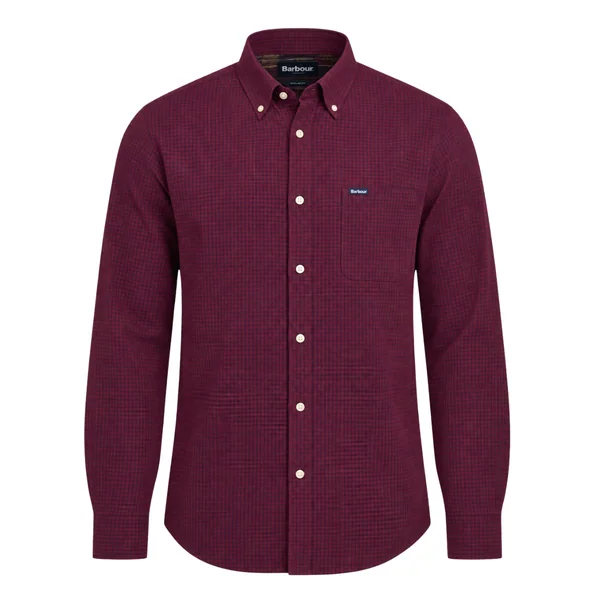 Barbour Harbourwall Tailored Gingham Shirt - Red - L