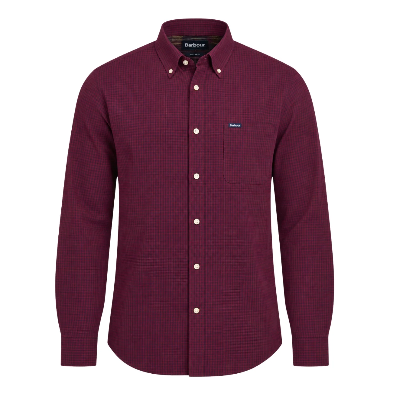 Barbour Harbourwall Tailored Gingham Shirt - Red - L