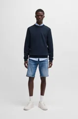 Boss Asac Sweatshirt with Embroidered Logo - Navy - XL