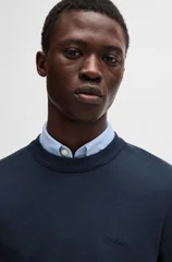 Boss Asac Sweatshirt with Embroidered Logo - Navy - XL