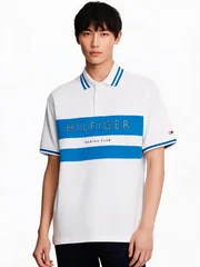 Tommy Hilfiger Ath Chest Branding Polo Shirt - White - M