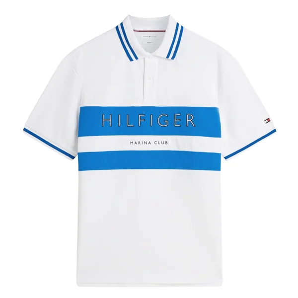 Tommy Hilfiger Ath Chest Branding Polo Shirt - White - M