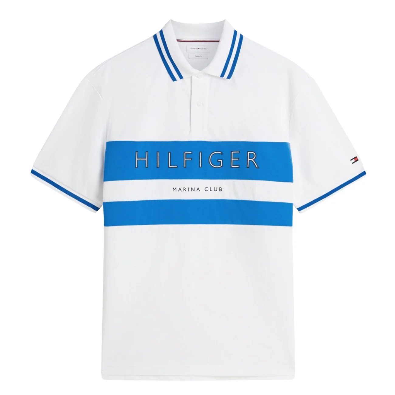 Tommy Hilfiger Ath Chest Branding Polo Shirt - White - M