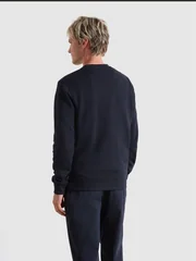 Farah Tim Organic Crew Sweatshirt - Navy - L