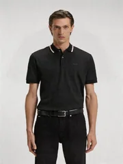 Boss BOSS Penrose Slim-fit Tipped Polo Shirt - Black - L