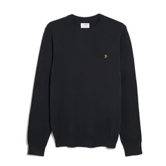 Farah Mullen Cotton Crew Neck Sweater - Navy - M