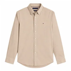Tommy Hilfiger Flex Flannel Solid Coloured Shirt - Beige - 2XL