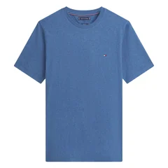 Tommy Hilfiger Flag Embroidery Crew Neck T-Shirt - Marl Blue - S