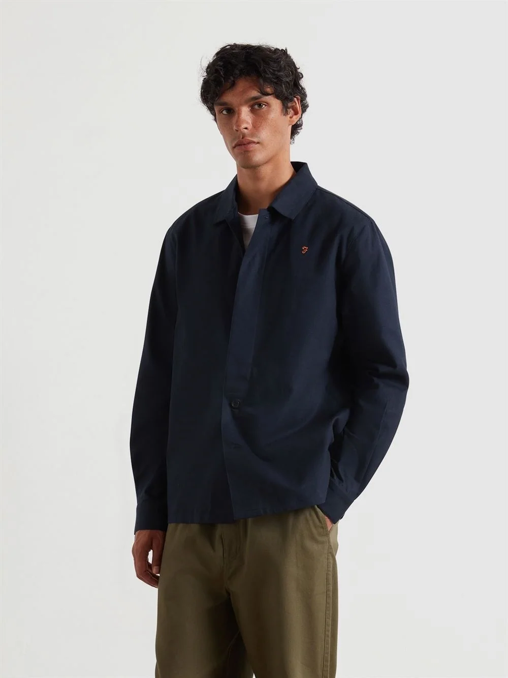 Farah Callier Overshirt - Navy - S