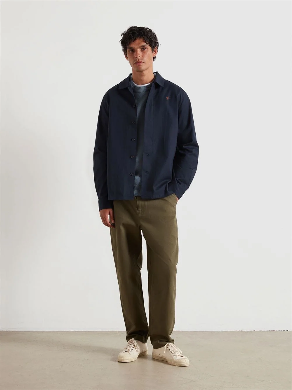 Farah Callier Overshirt - Navy - S