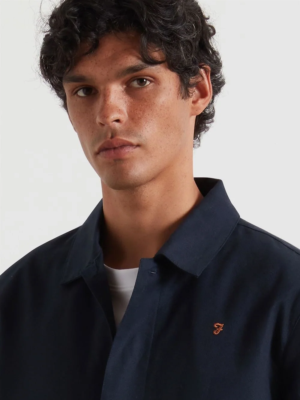 Farah Callier Overshirt - Navy - S