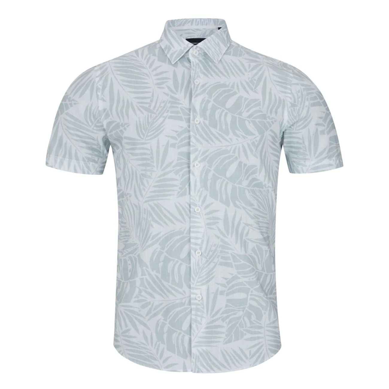 Remus Uomo Parker Leaf Print Shirt - Green - M