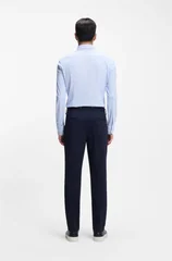 Boss P-Hank-S-Slim-fit Printed Stretch Jersey Shirt - Blue - 18