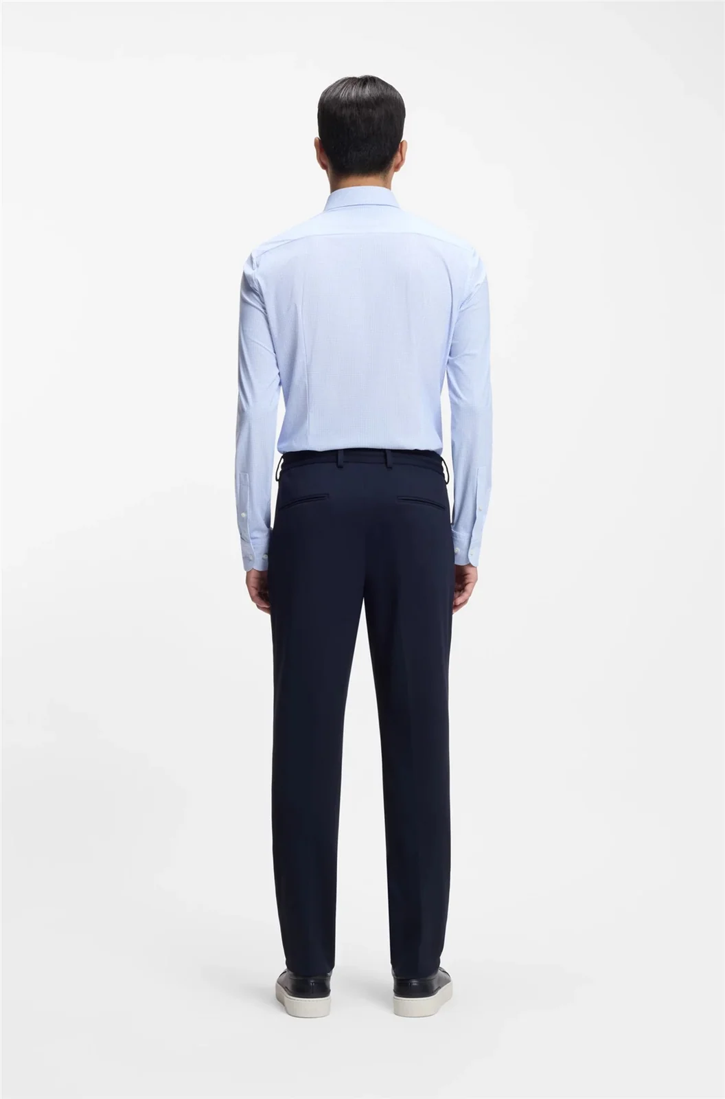 Boss P-Hank-S-Slim-fit Printed Stretch Jersey Shirt - Blue - 18