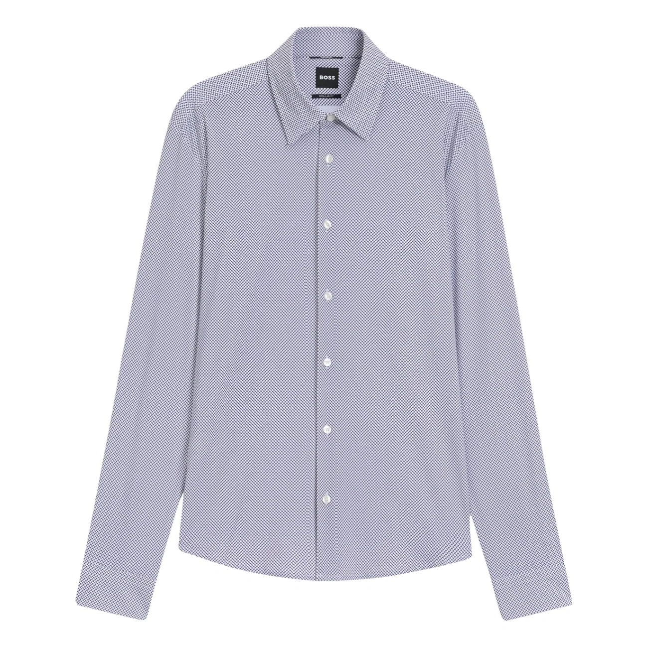 Boss Printed Liam Stetch Jersey Shirt - White - M