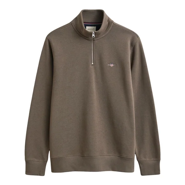 Gant Reg Shield Half Zip Sweatshirt - Beige - M