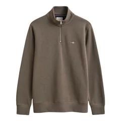 Gant Reg Shield Half Zip Sweatshirt - Beige - M