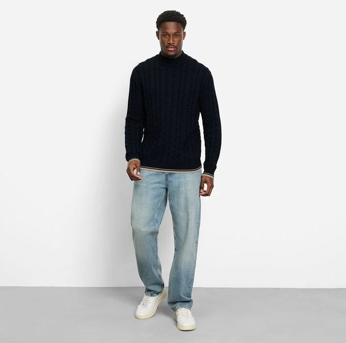Olymp Roll Neck Sweater - Navy - L