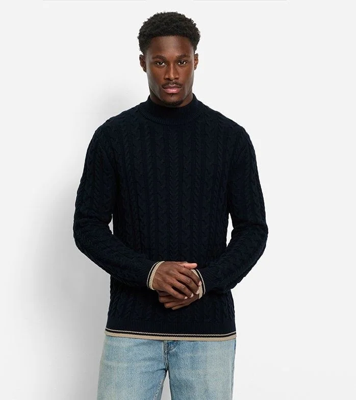 Olymp Roll Neck Sweater - Navy - L
