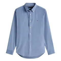 Tommy Hilfiger Flag Embroidery Corduroy Shirt - Blue - XL