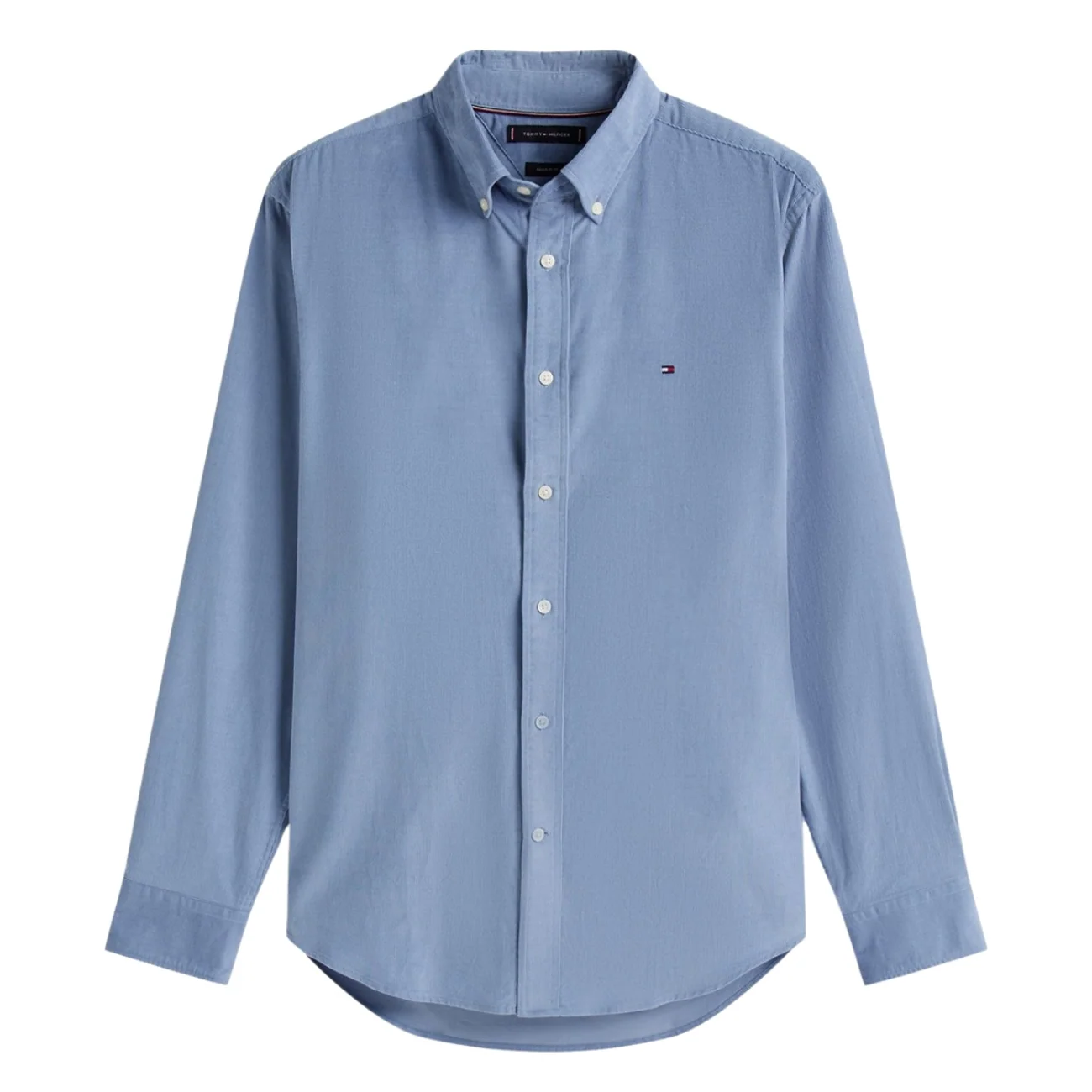Tommy Hilfiger Flag Embroidery Corduroy Shirt - Blue - XL