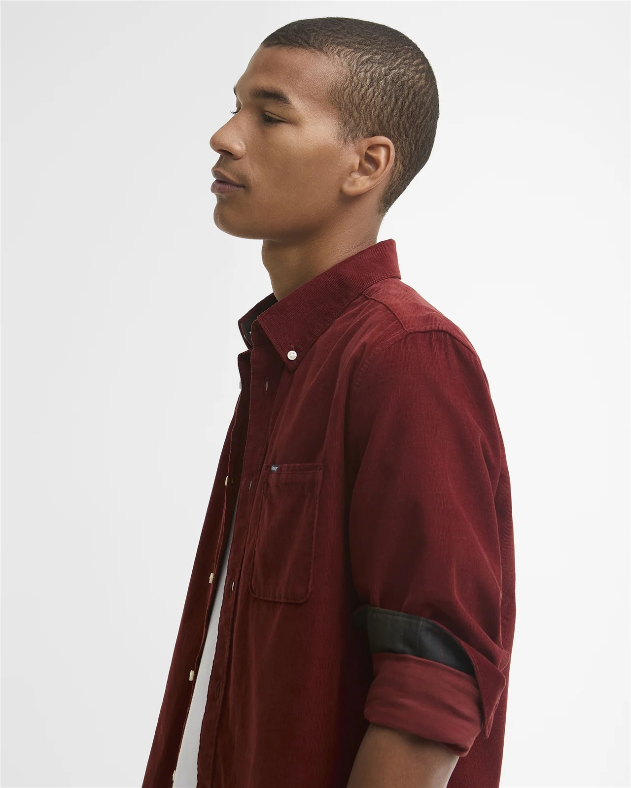 Barbour Ramsey Tailored Cord Shirt - Brown - XL