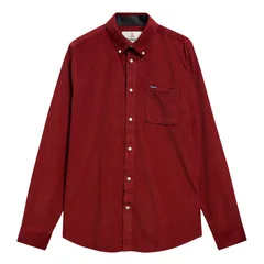 Barbour Ramsey Tailored Cord Shirt - Brown - XL