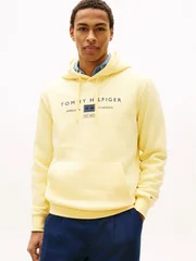 Tommy Hilfiger Brand Love Mono Logo Hoodie - Yellow - S