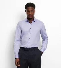 Olymp Solid Colour Buisness Shirt - Purple - 17
