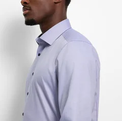 Olymp Solid Colour Buisness Shirt - Purple - 17