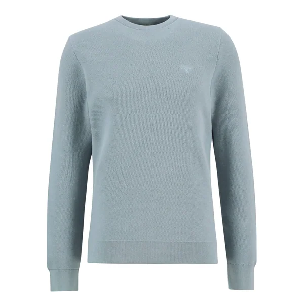 Barbour Essential Honeycomb Crew Neck Sweater - Blue - XL