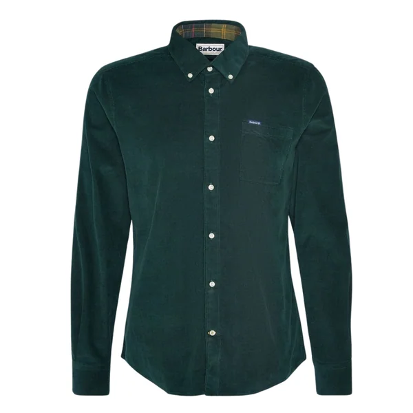 Barbour Ramsey Tailored Cord Shirt - Green - L