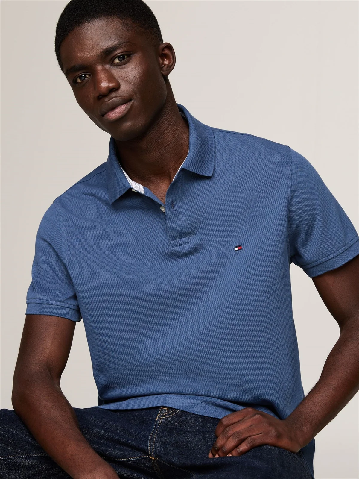 Tommy Hilfiger 1985 Regular Fit Polo Shirt - Agean Sea - L