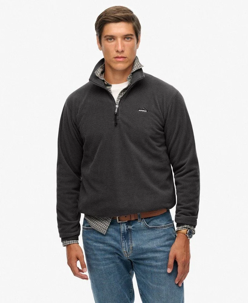 Superdry Polar Fleece Half Zip - Grey - XL