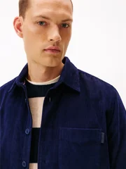 Tommy Hilfiger Relaxed Corduroy Overshirt - Navy - XL