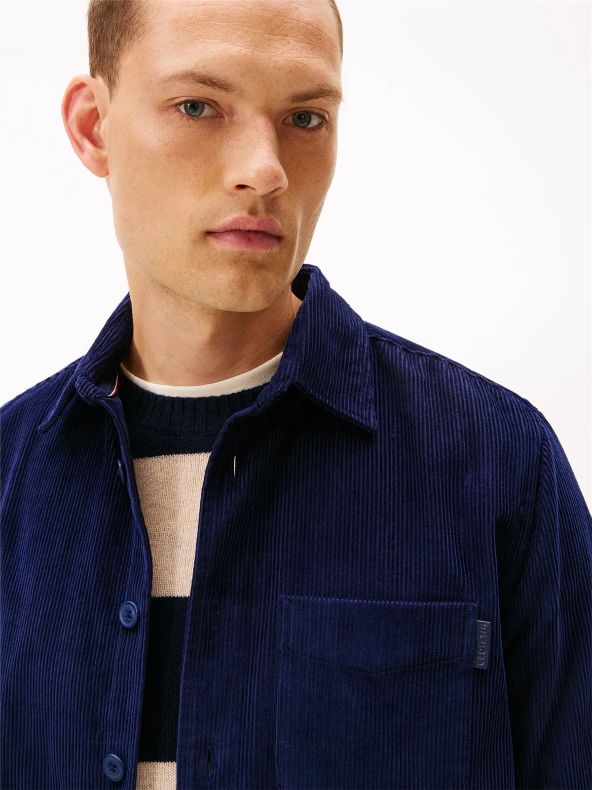 Tommy Hilfiger Relaxed Corduroy Overshirt - Navy - XL