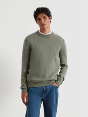 Farah Maidstone Crew Neck Sweater - Green - XL
