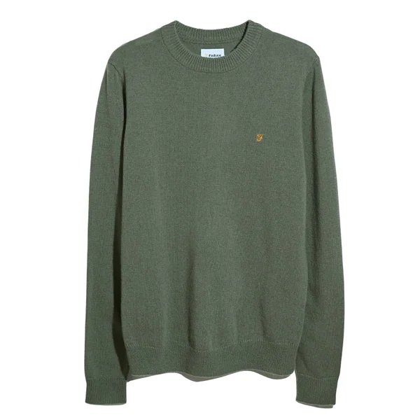 Farah Maidstone Crew Neck Sweater - Green - XL