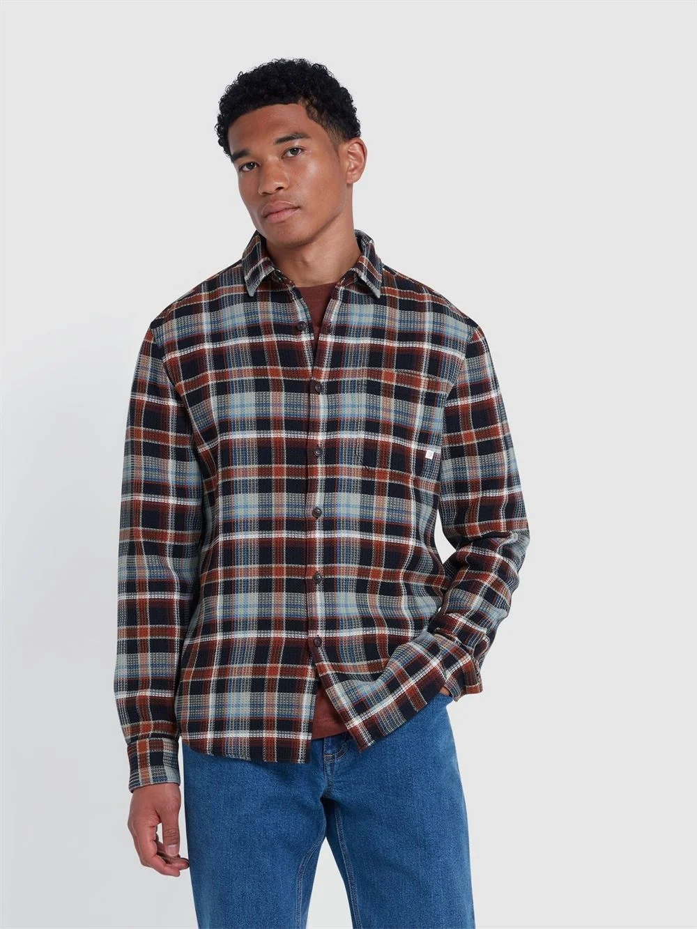Farah Jerome Check Shirt - Black - XS