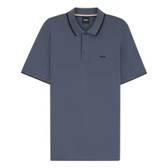 Boss Parlay Contrast Tipped Polo Shirt - Blue - XL