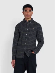 Farah Alban Check Shirt - Navy - M