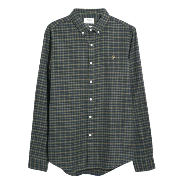 Farah Alban Check Shirt - Navy - M