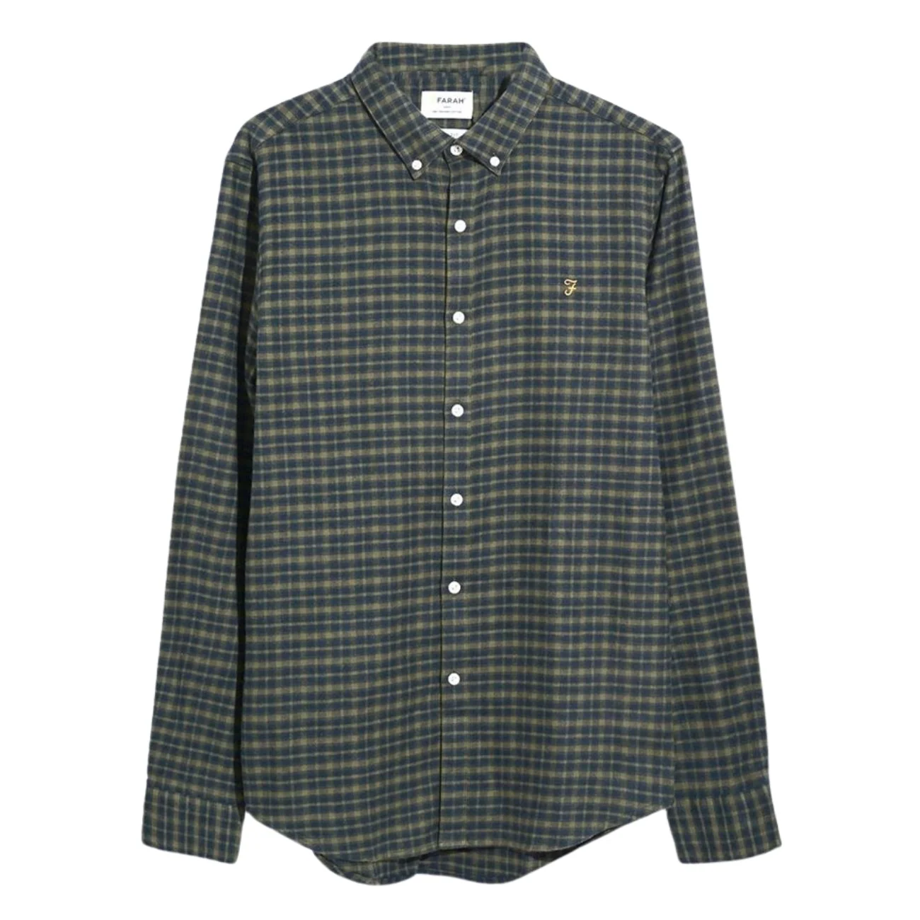 Farah Alban Check Shirt - Navy - M