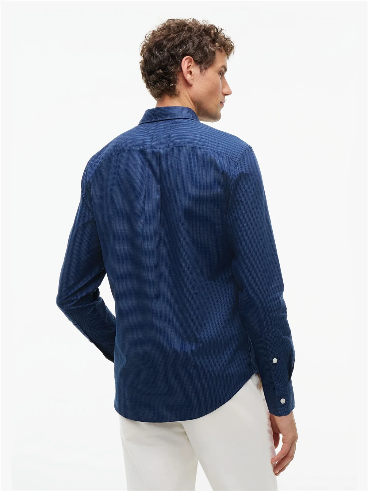 Tommy Hilfiger Dobby Structure Regular Fit Shirt - Navy - 2XL