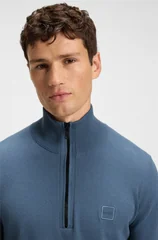 Boss Kanobix_S Zip-neck Sweater- Blue - XL